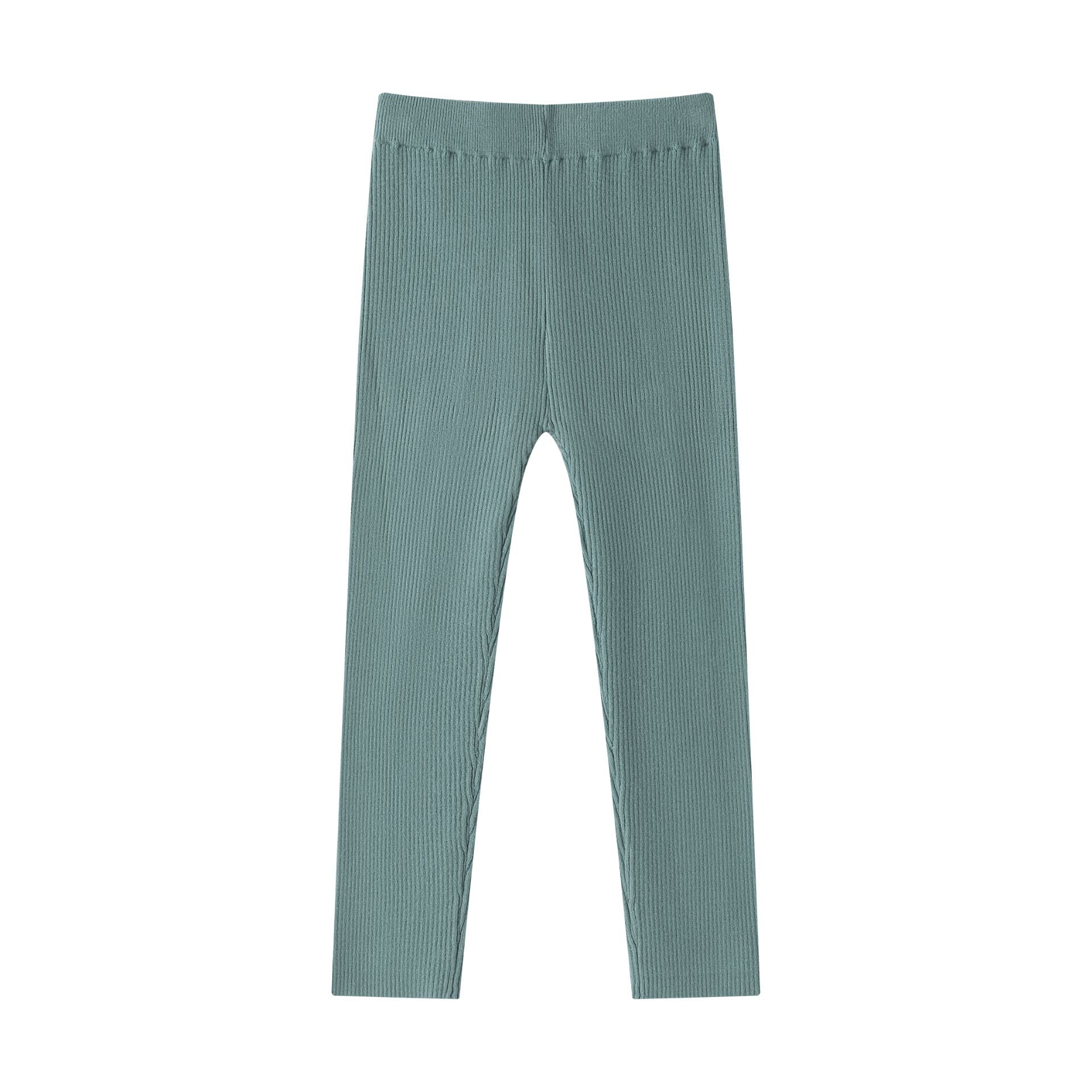 Legging punto rib de niña cintura elástica