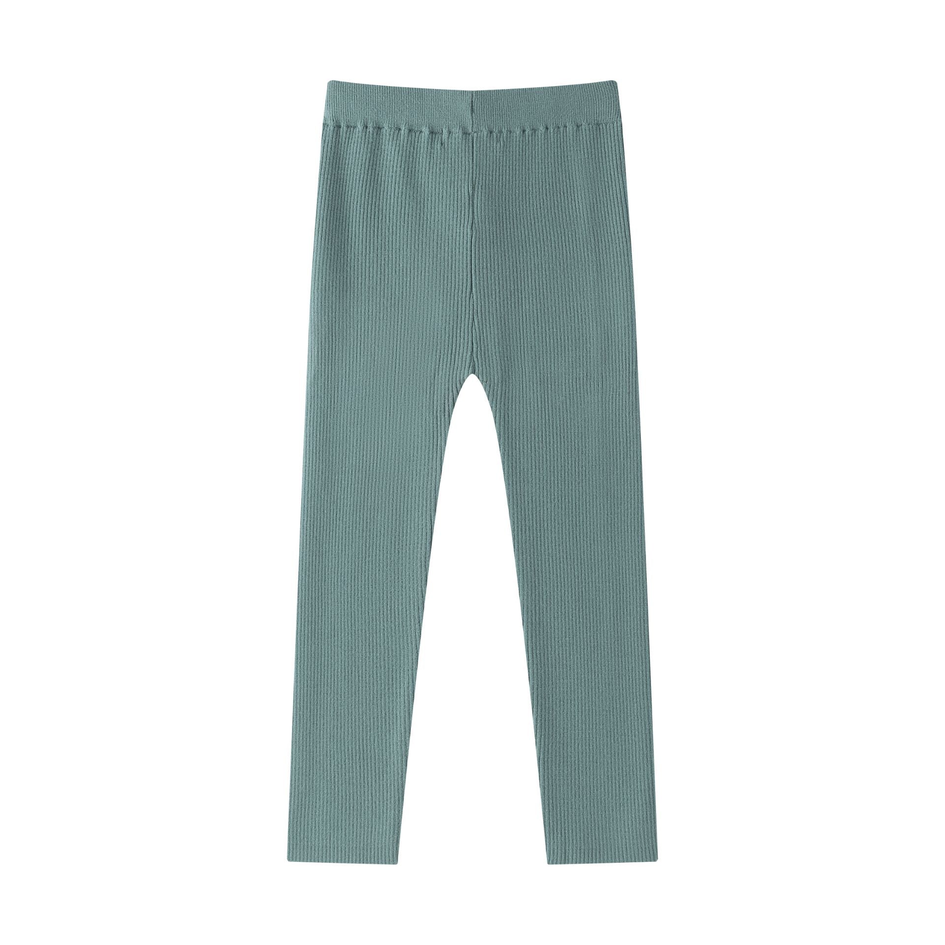 Legging punto rib de niña cintura elástica