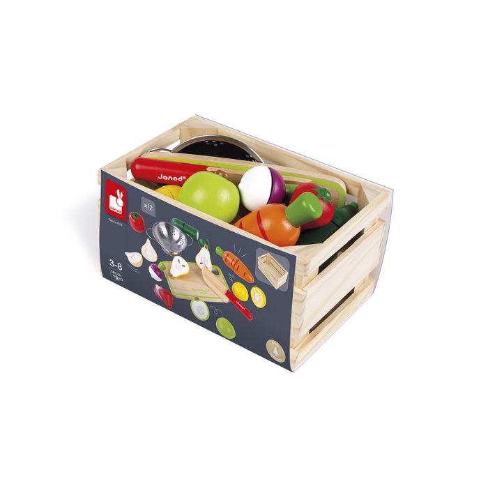 MAXI SET DE FRUTAS Y VERDURAS VELCRO – Janod