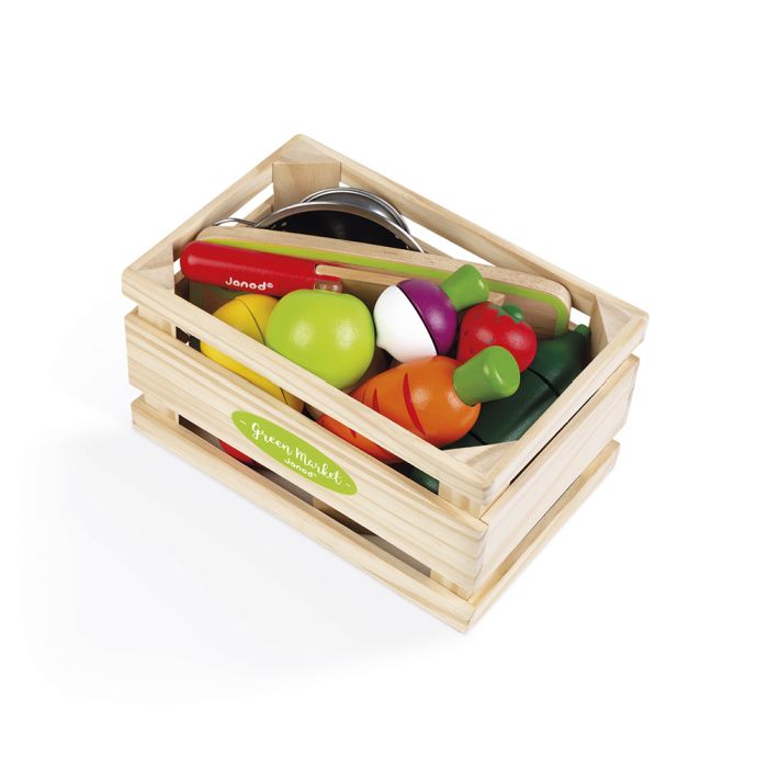 MAXI SET DE FRUTAS Y VERDURAS VELCRO – Janod