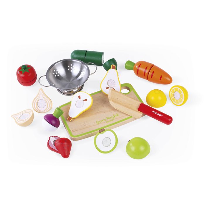 MAXI SET DE FRUTAS Y VERDURAS VELCRO – Janod